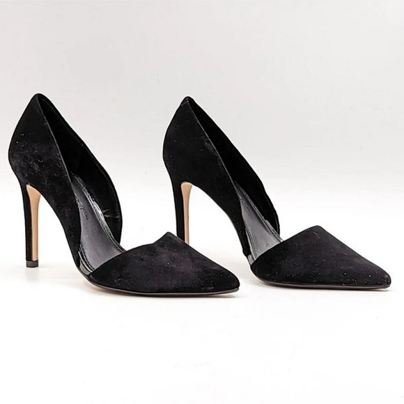 Banana Republic Adelia D'Orsay Pump Heels, Office Dressy Pointed Suede Stilettos - Picture 4 of 8